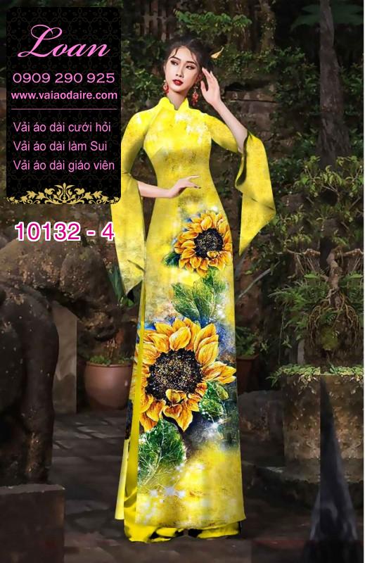 Vải áo dài hoa hướng dương