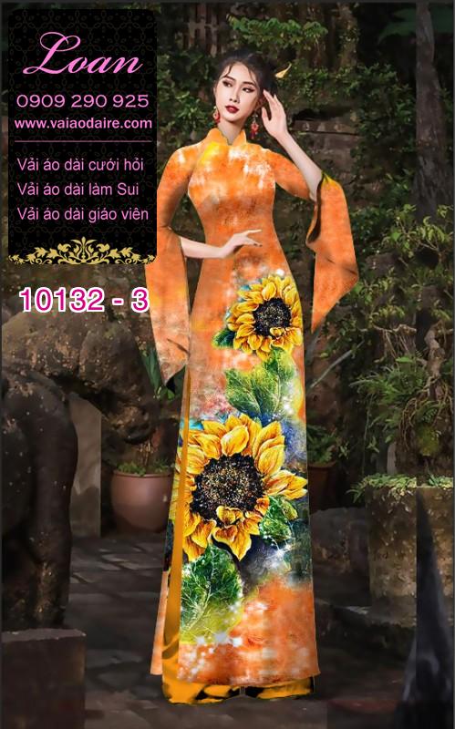 Vải áo dài hoa hướng dương