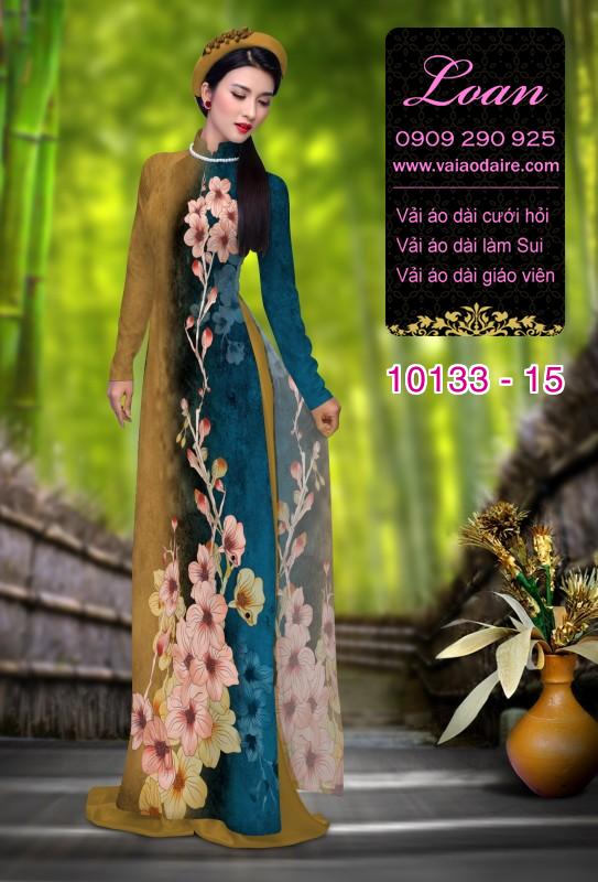 Vải áo dài hoa 3D