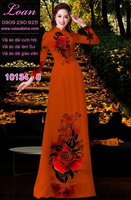 Vải áo dài hoa 3D