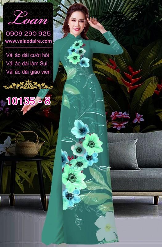 Vải áo dài hoa 3D
