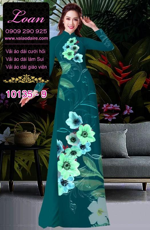 Vải áo dài hoa 3D