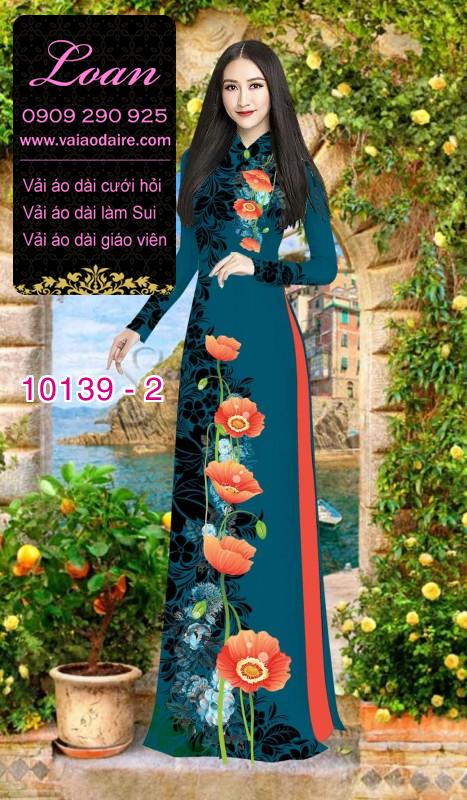 Vải áo dài hoa 3D