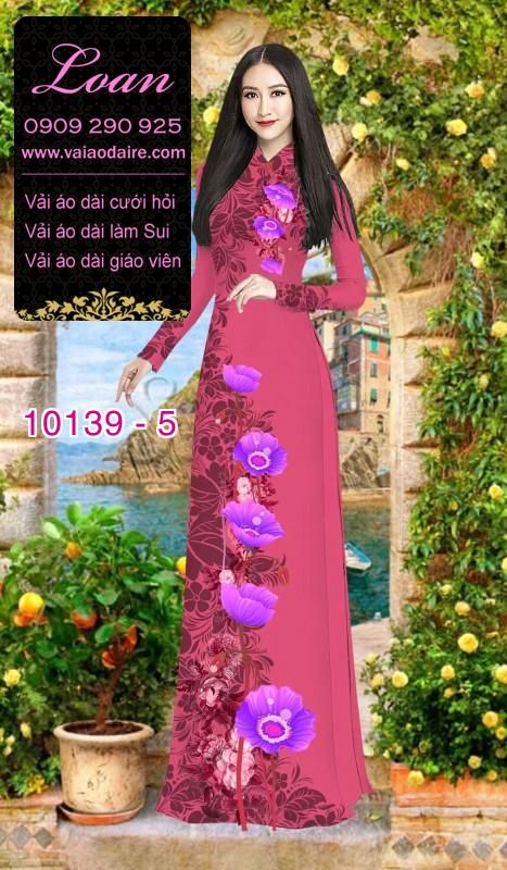 Vải áo dài hoa 3D
