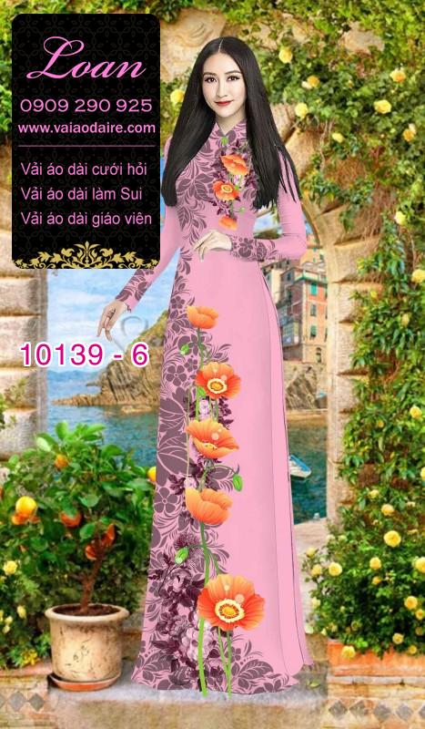 Vải áo dài hoa 3D