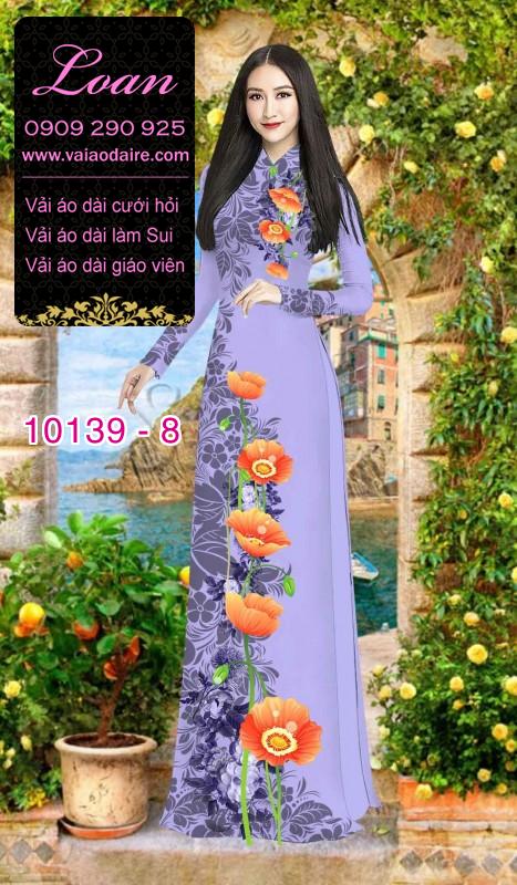 Vải áo dài hoa 3D