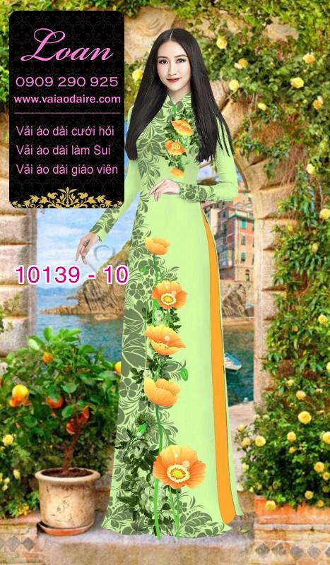 Vải áo dài hoa 3D