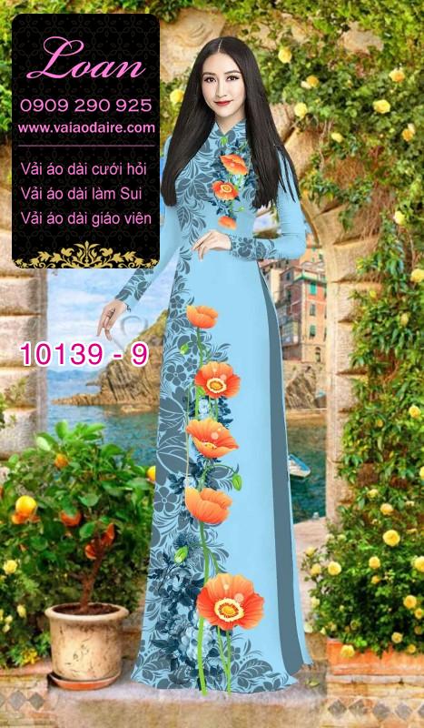 Vải áo dài hoa 3D