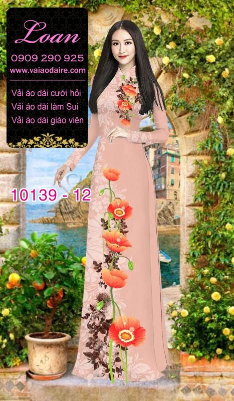 Vải áo dài hoa 3D