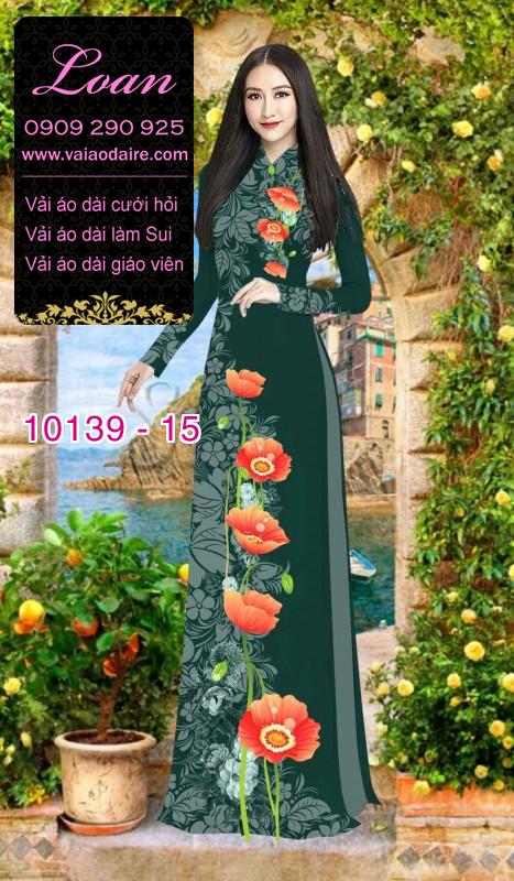 Vải áo dài hoa 3D