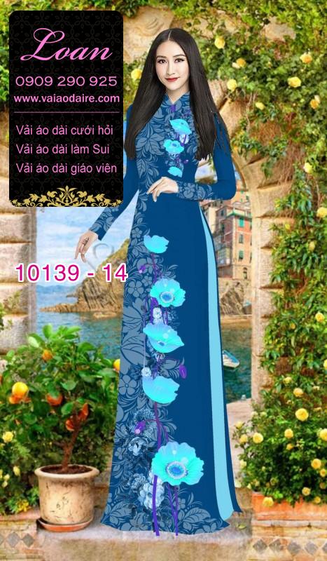 Vải áo dài hoa 3D