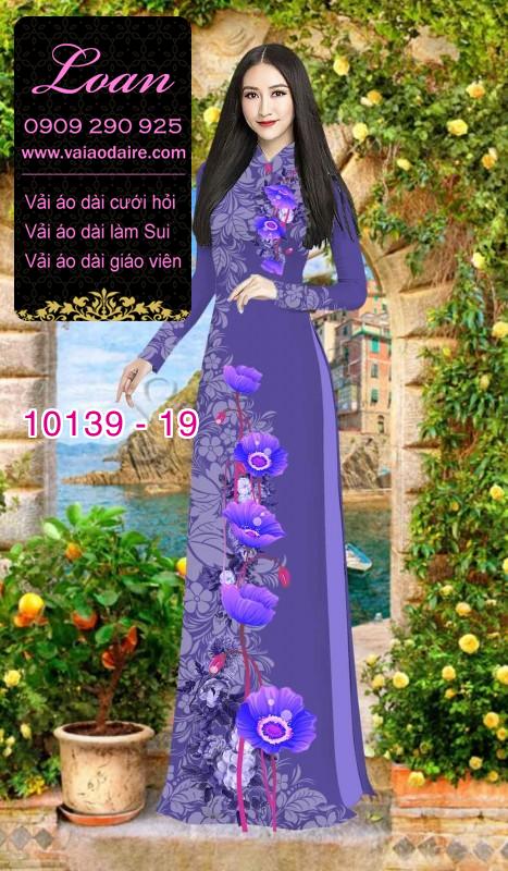 Vải áo dài hoa 3D