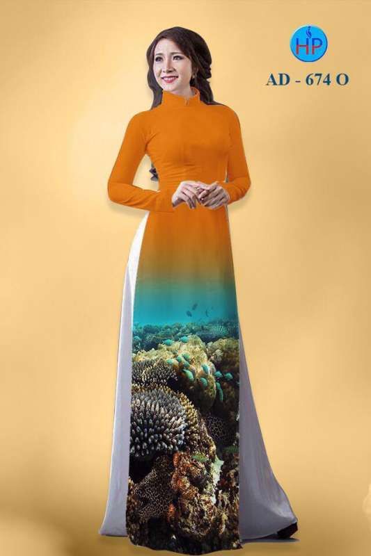 Vải áo dài phong cảnh