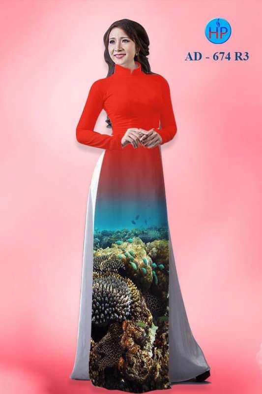 Vải áo dài phong cảnh