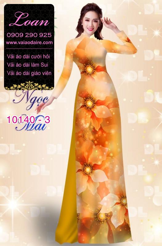 Vải áo dài hoa 3D