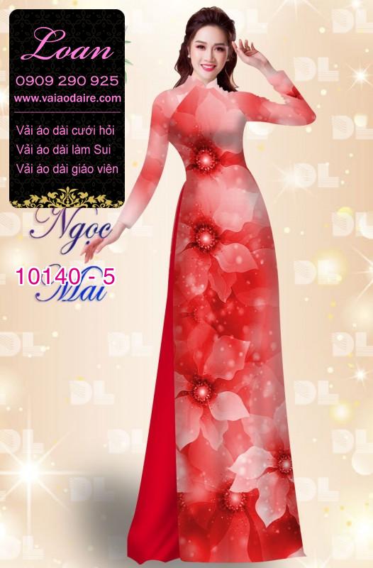 Vải áo dài hoa 3D