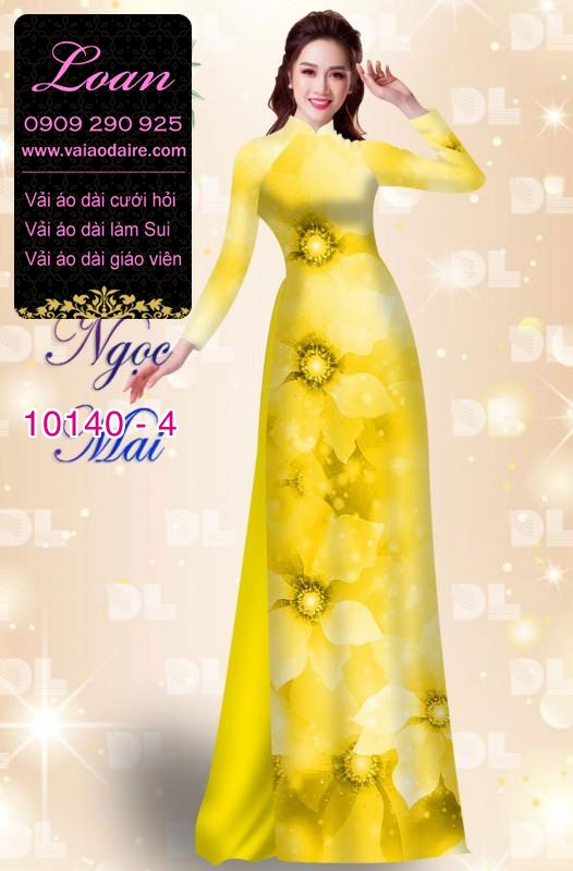 Vải áo dài hoa 3D