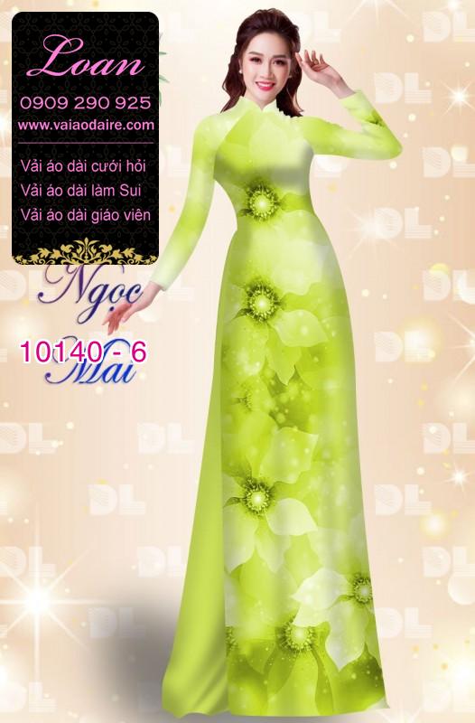 Vải áo dài hoa 3D