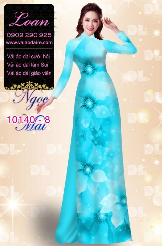 Vải áo dài hoa 3D
