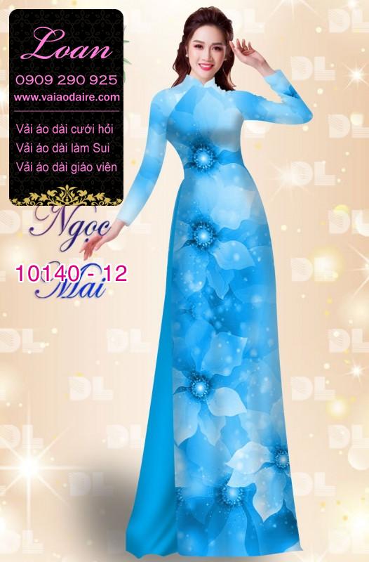 Vải áo dài hoa 3D