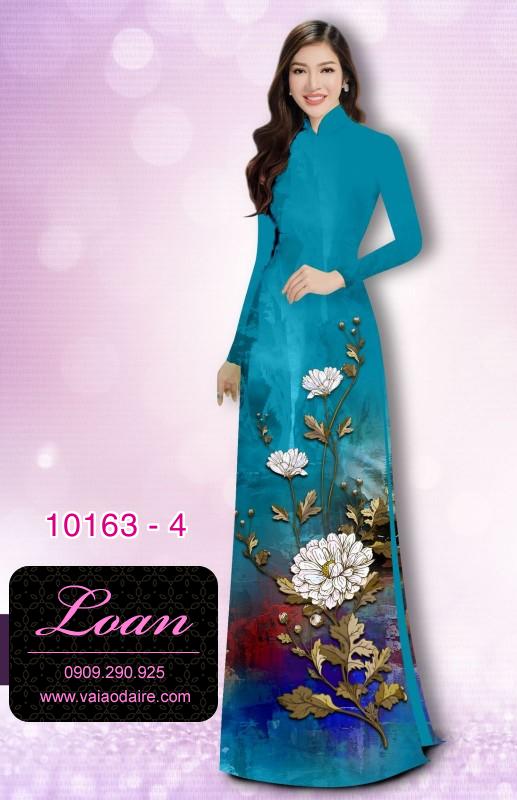 Vải áo dài hoa 3D