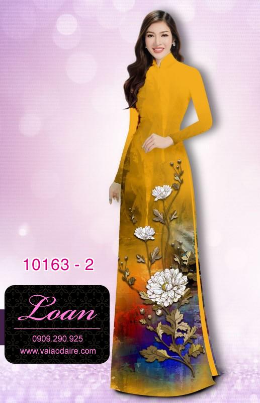 Vải áo dài hoa 3D