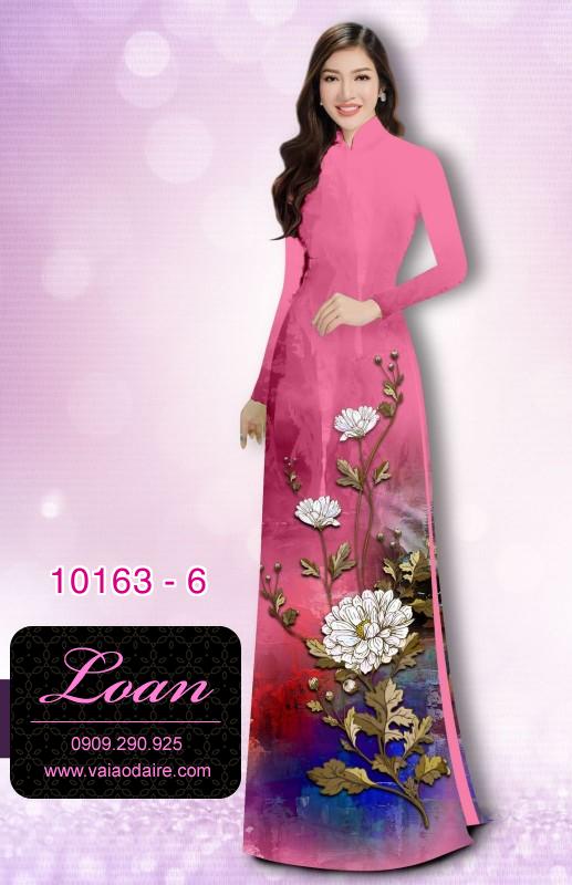 Vải áo dài hoa 3D