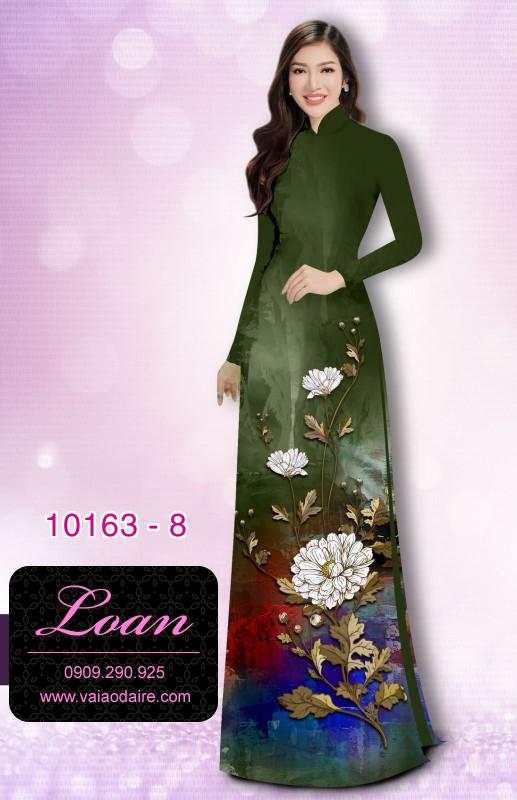 Vải áo dài hoa 3D