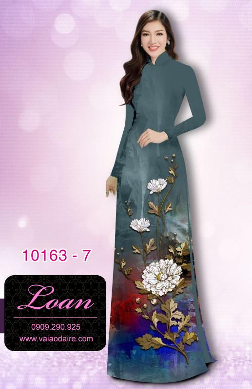 Vải áo dài hoa 3D