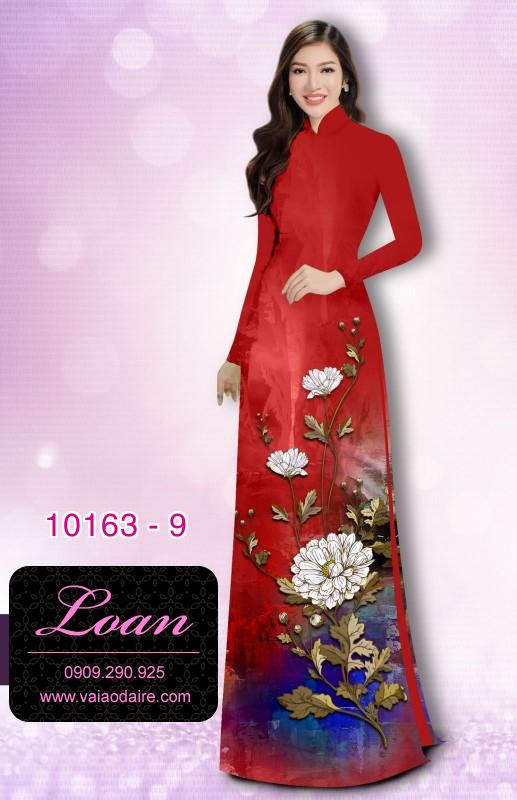 Vải áo dài hoa 3D