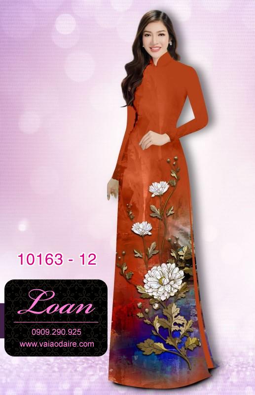 Vải áo dài hoa 3D