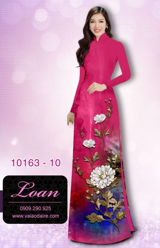 Vải áo dài hoa 3D