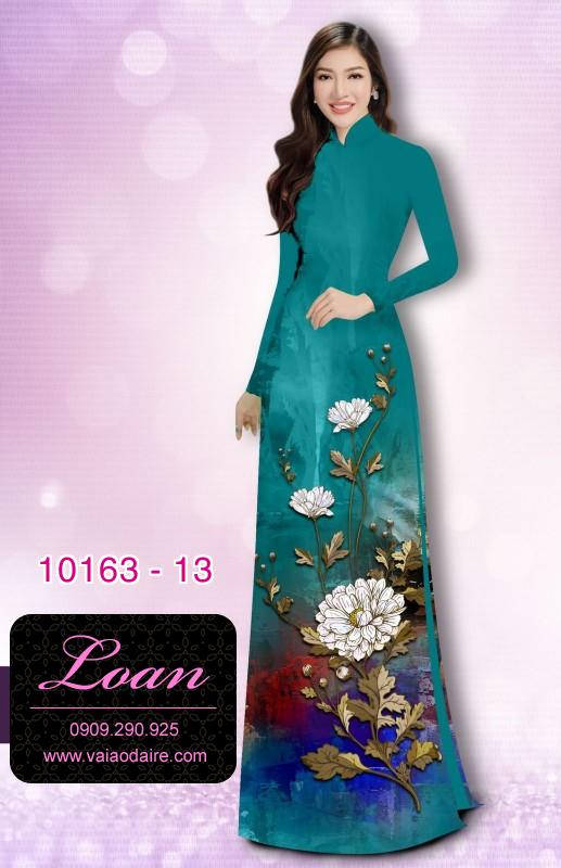 Vải áo dài hoa 3D