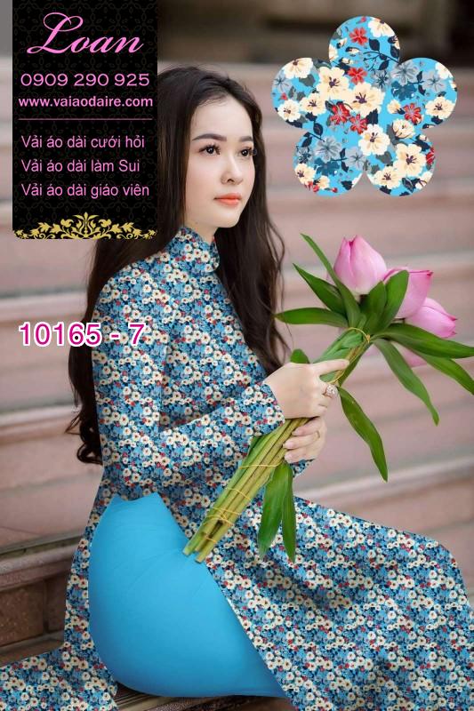Vải áo dài hoa nhí