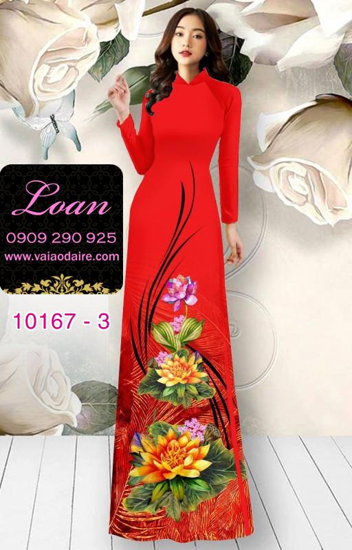 Vải áo dài hoa 3D