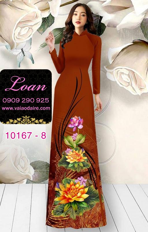 Vải áo dài hoa 3D