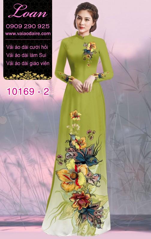 Vải áo dài hoa 3D