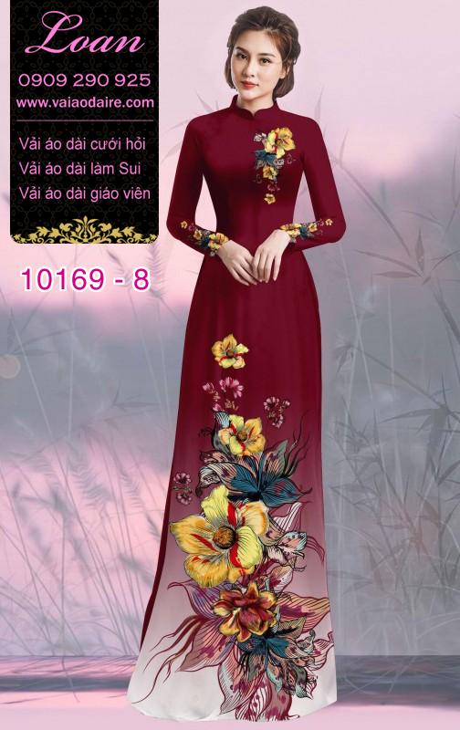 Vải áo dài hoa 3D