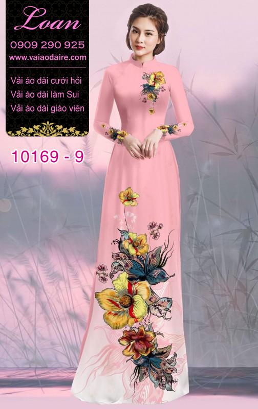 Vải áo dài hoa 3D