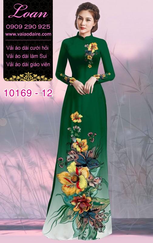 Vải áo dài hoa 3D
