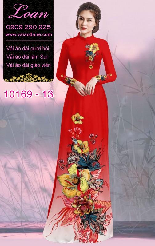 Vải áo dài hoa 3D