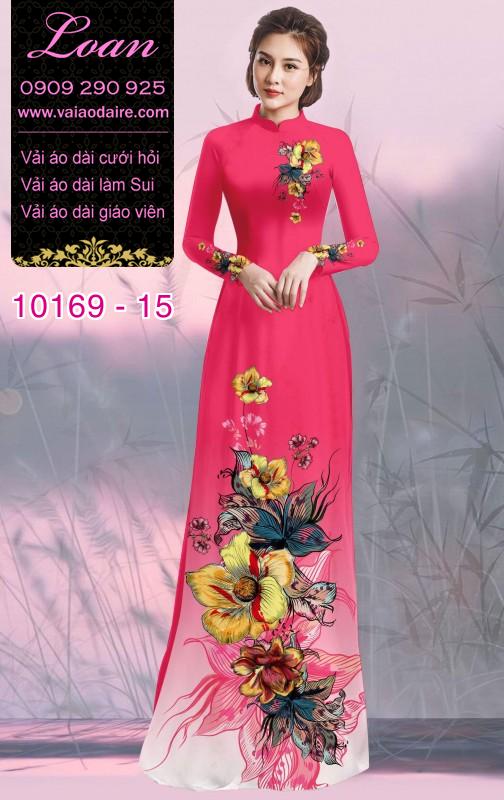 Vải áo dài hoa 3D