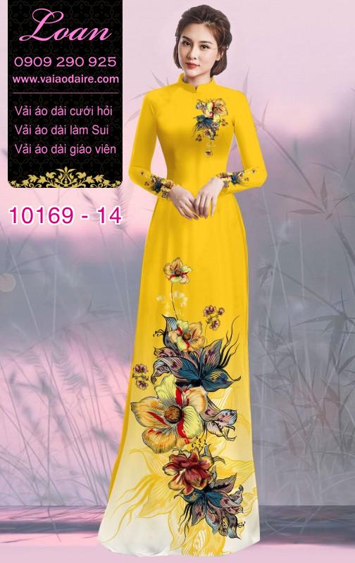 Vải áo dài hoa 3D