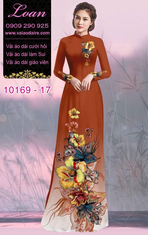 Vải áo dài hoa 3D