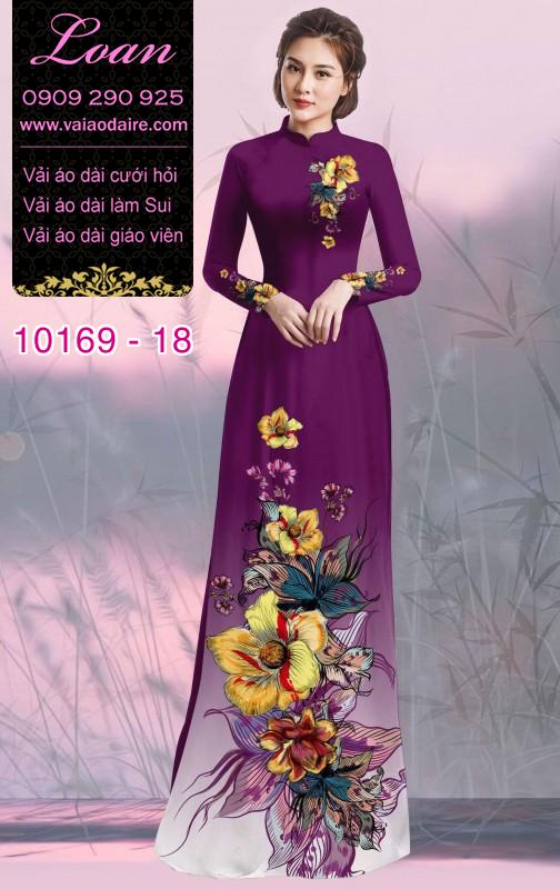 Vải áo dài hoa 3D