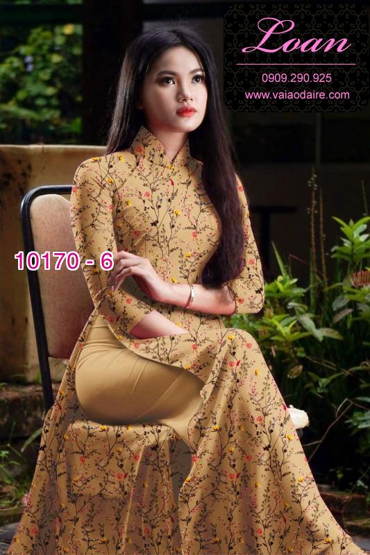 Vải áo dài hoa nhí