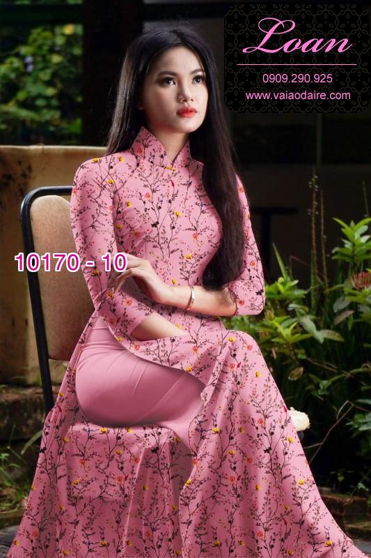Vải áo dài hoa nhí