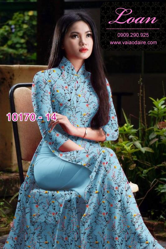 Vải áo dài hoa nhí