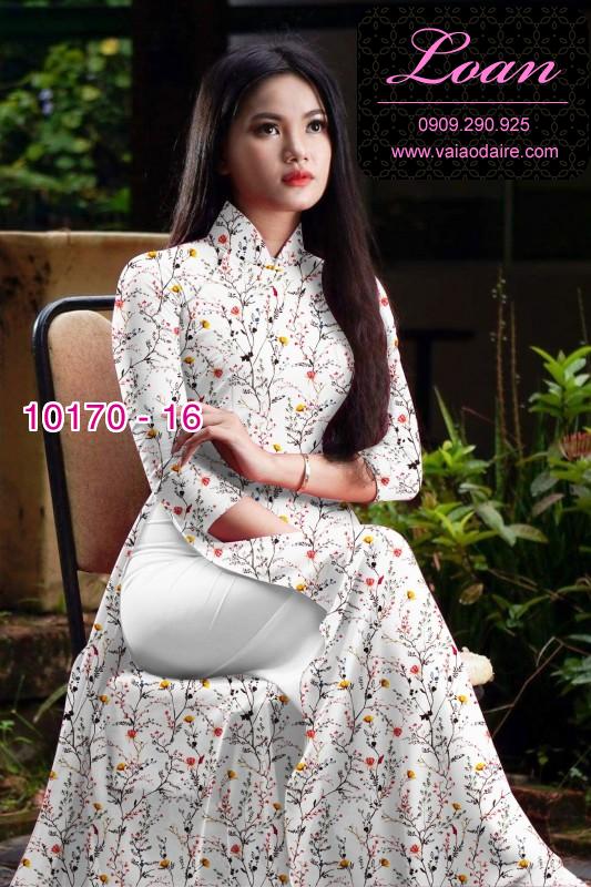 Vải áo dài hoa nhí
