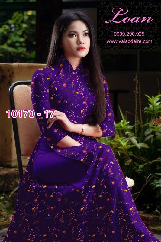 Vải áo dài hoa nhí
